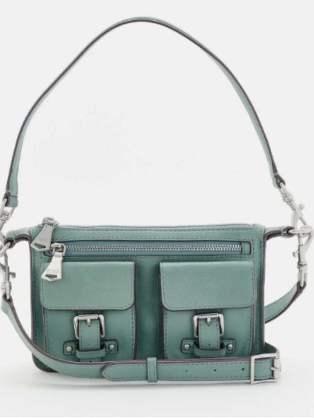 Aimee Kestenberg Leather Saddle Up Mini Crossbody-Moss Green A695759 NEW